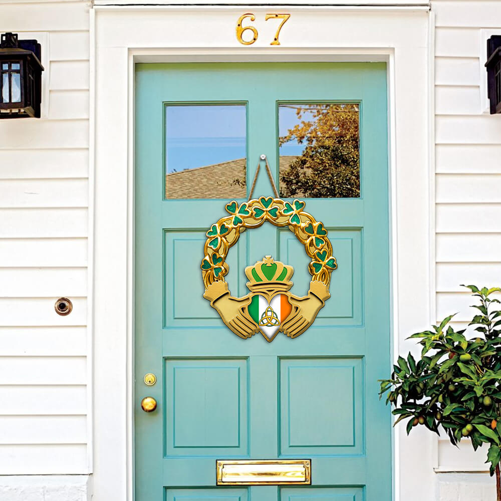 Irish St. Patrick's Day Custom Wooden Sign Claddagh
