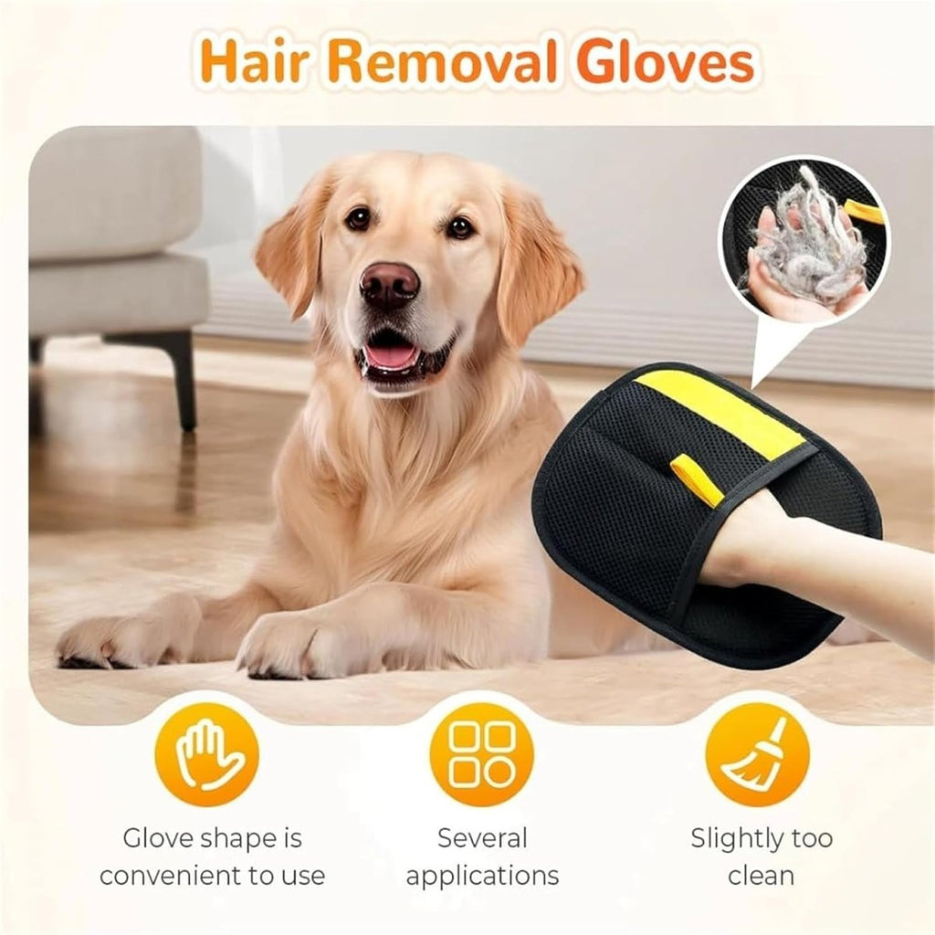 Pet Hair-Removing Gloves for Efficient Grooming
