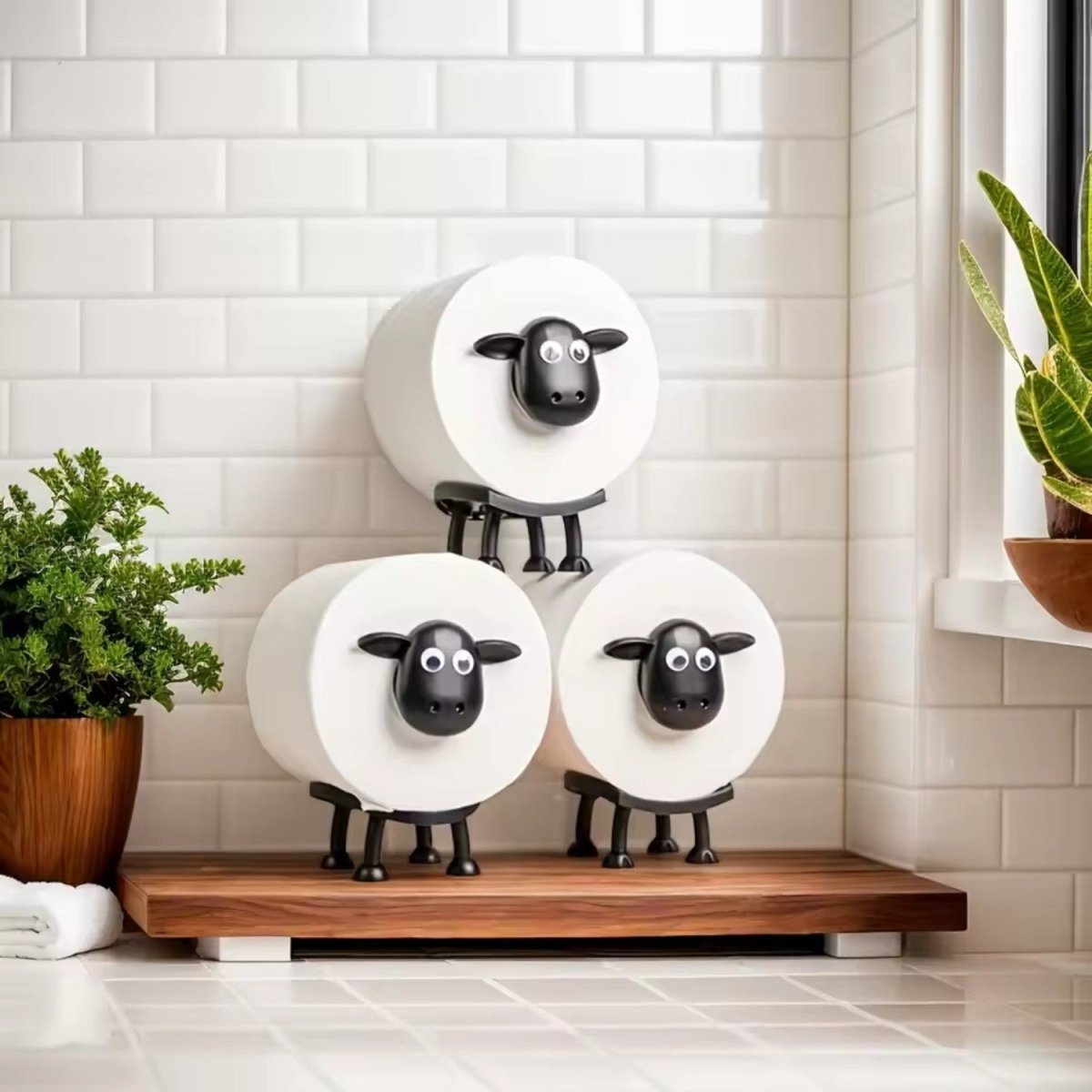 Playful Sheep Toilet Paper Holder