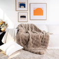 PlushHaven Faux Fur Weighted Blanket