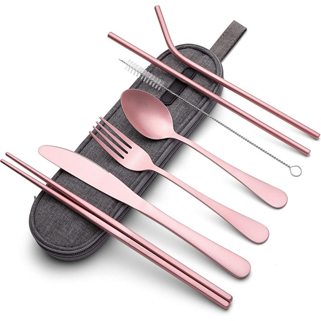 Portable Stainless Steel Cutlery Set - Travel Essential!