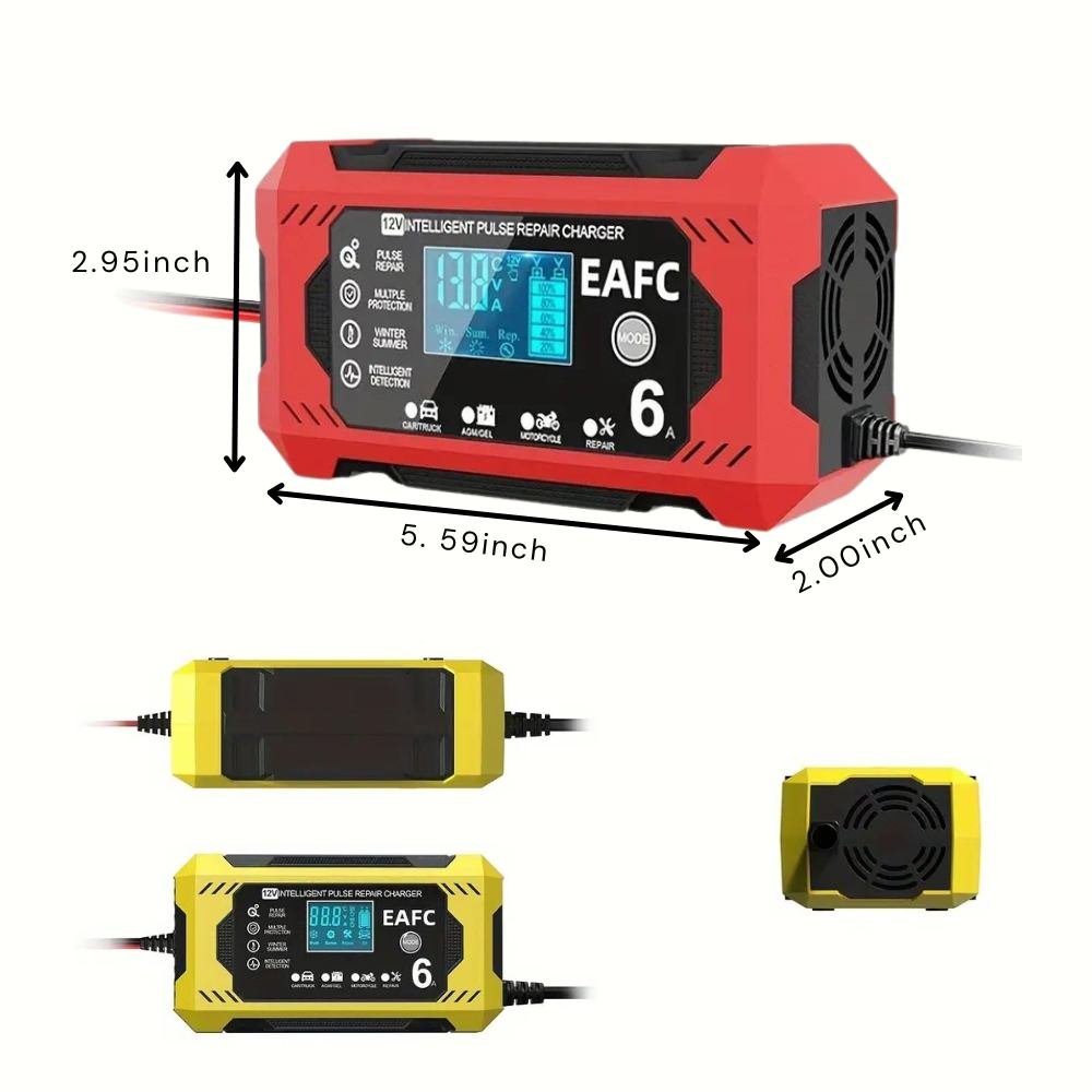 PowerPulse Car Battery Charger – 12V/24V, Pulse Repair, LCD Display