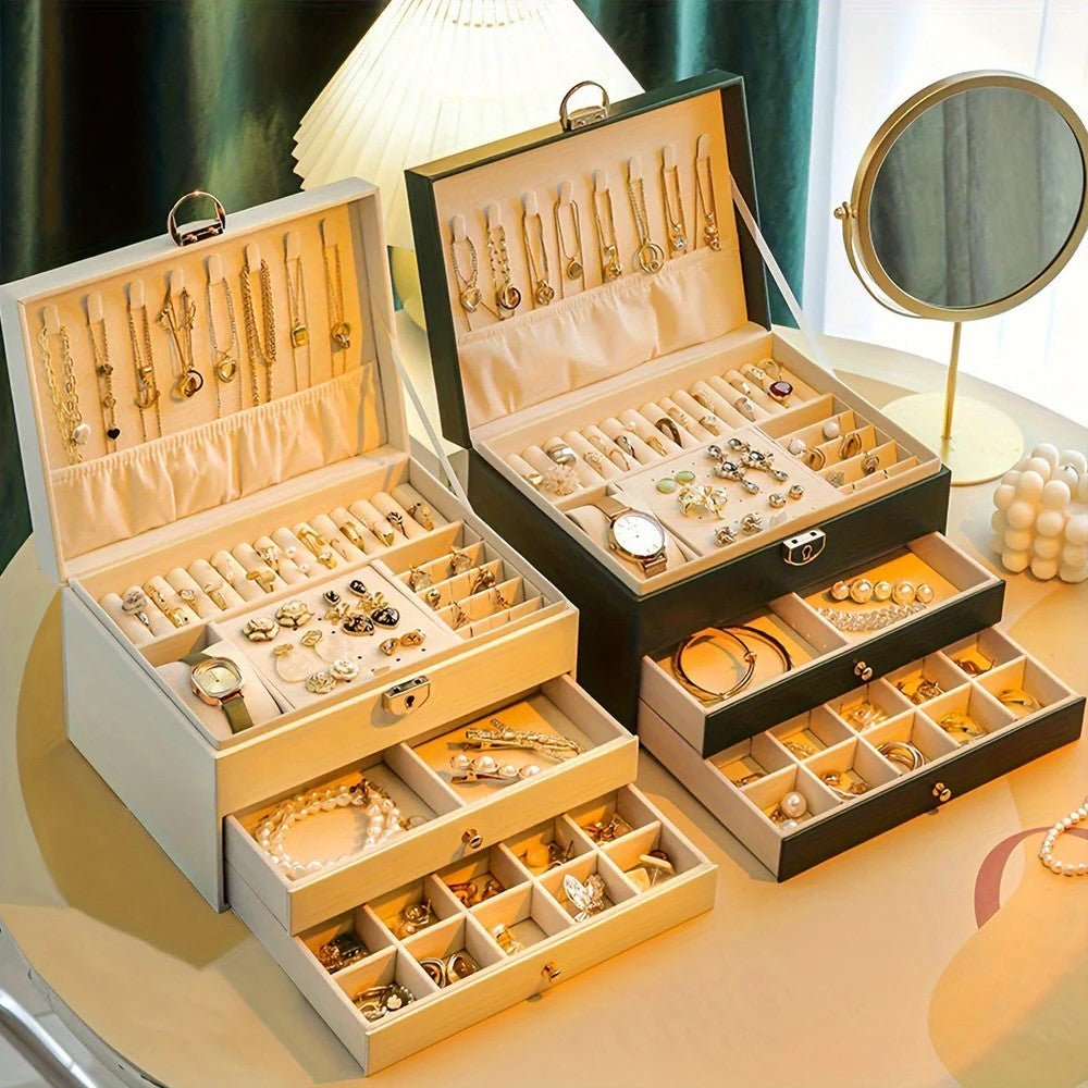 Premium Leather Jewelry Storage Organizer