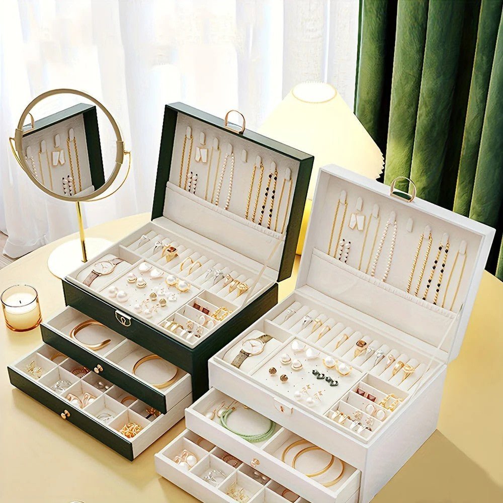 Premium Leather Jewelry Storage Organizer