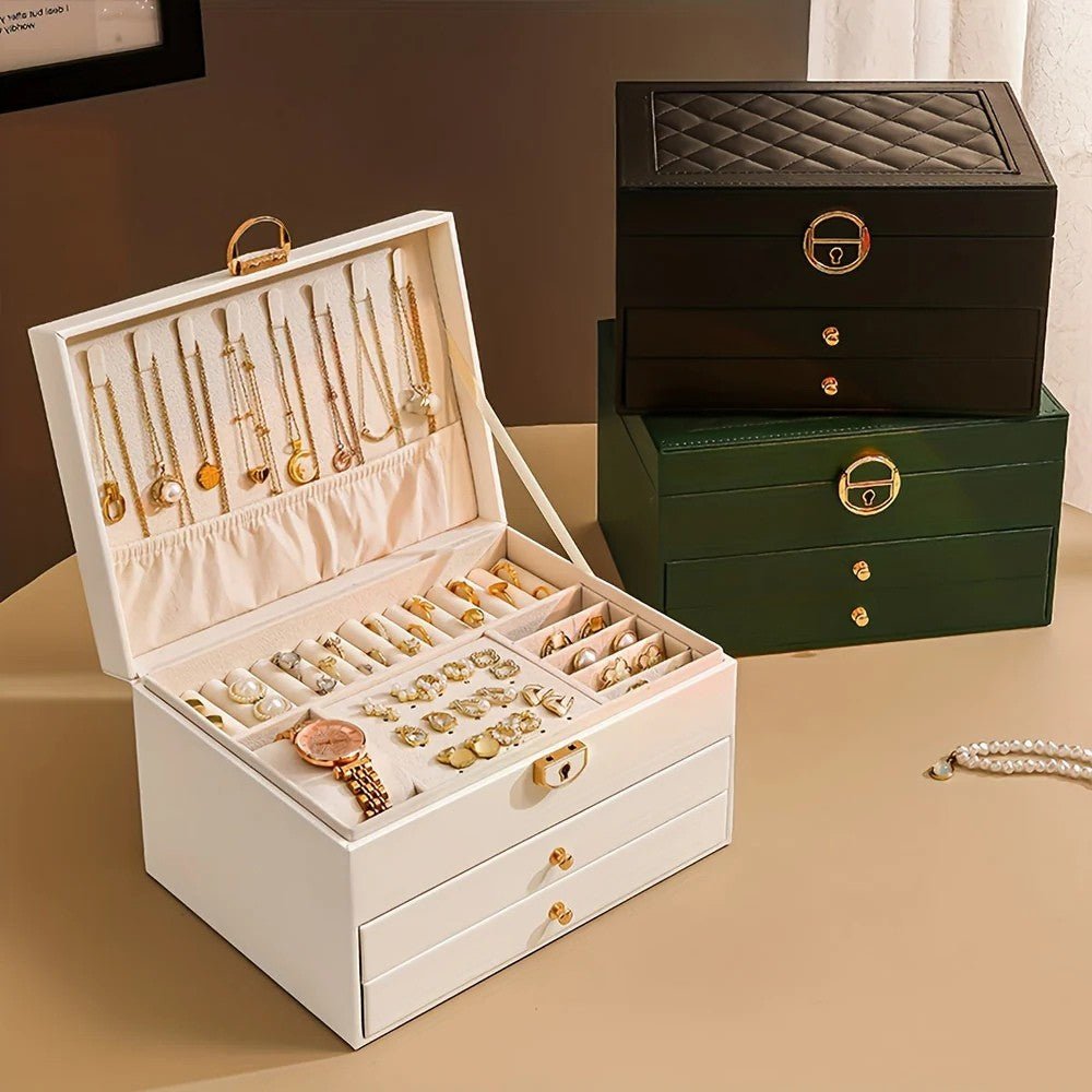 Premium Leather Jewelry Storage Organizer
