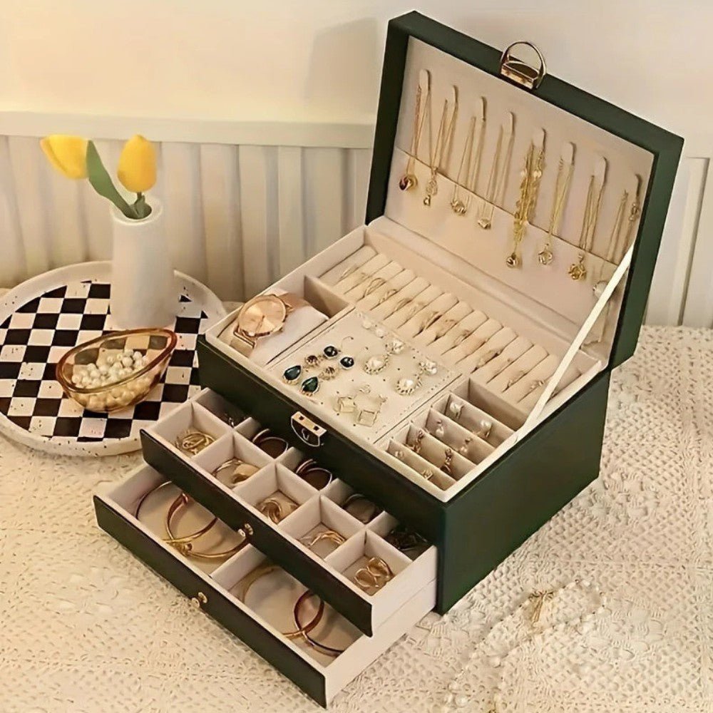 Premium Leather Jewelry Storage Organizer
