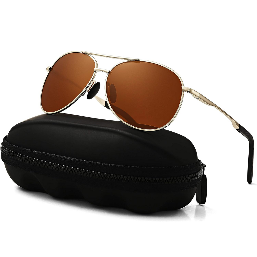 Premium Polarised Aviator Sunglasses - Joey