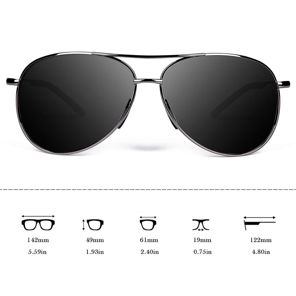 Premium Polarised Aviator Sunglasses - Joey