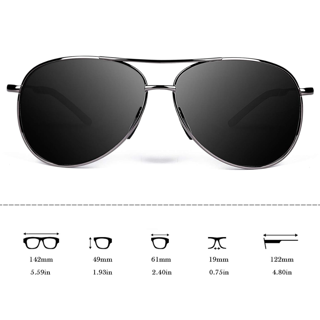Premium Polarised Aviator Sunglasses - Joey