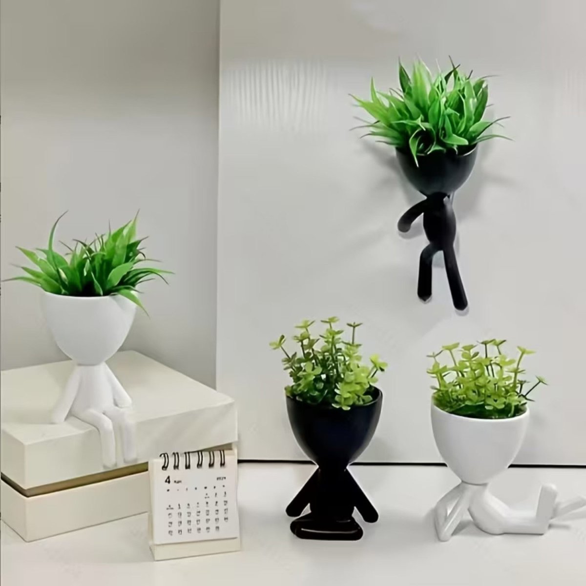 Resin Figure Plant Pot with Unique Design