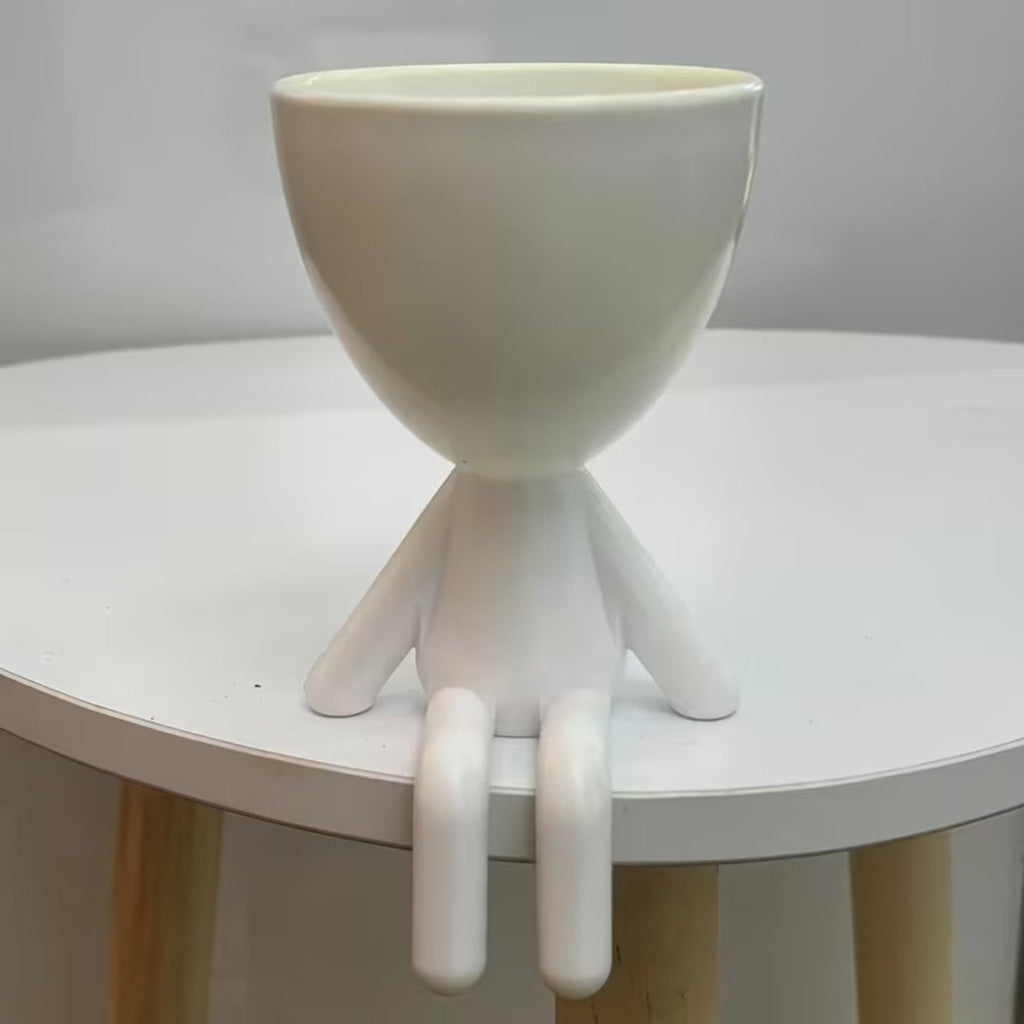 Resin Figure Plant Pot with Unique Design