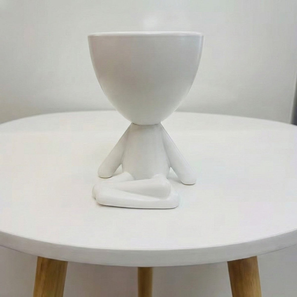 Resin Figure Plant Pot with Unique Design