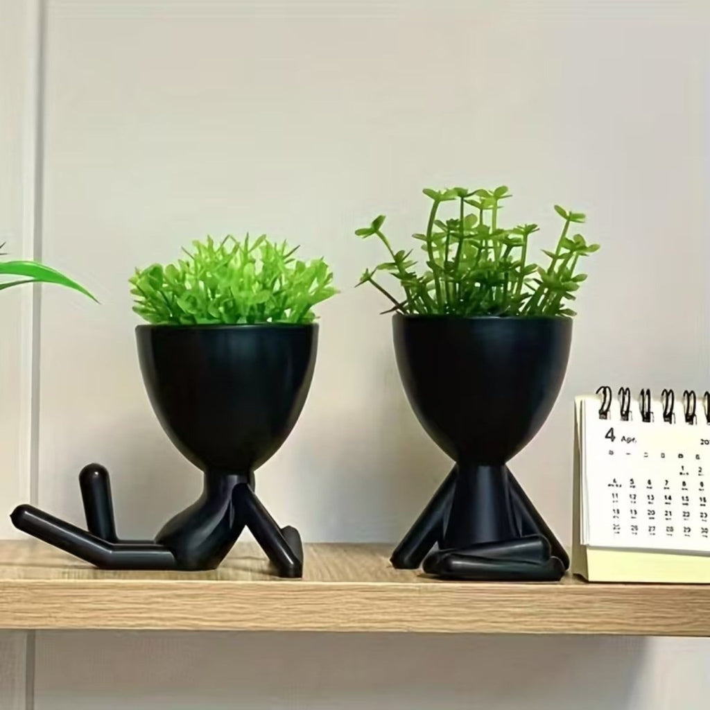 Resin Figure Plant Pot with Unique Design