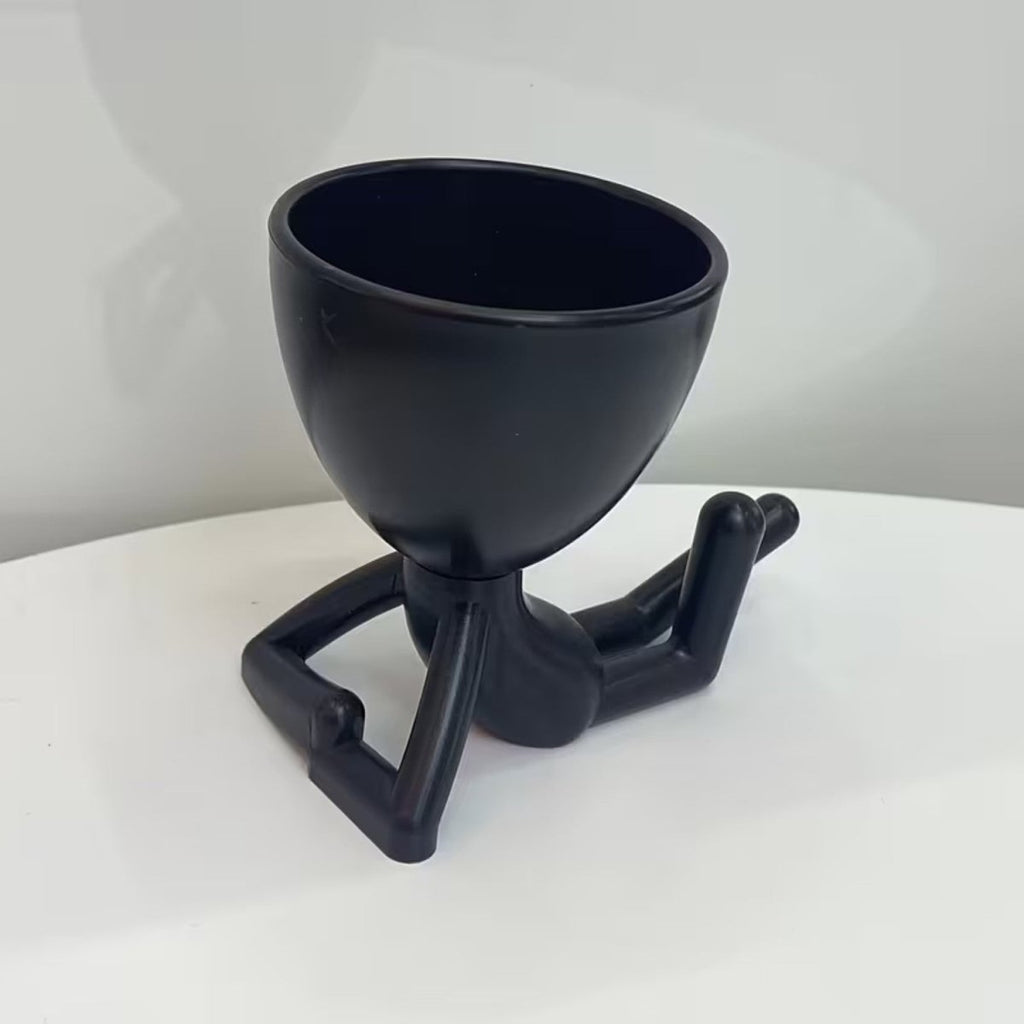 Resin Figure Plant Pot with Unique Design