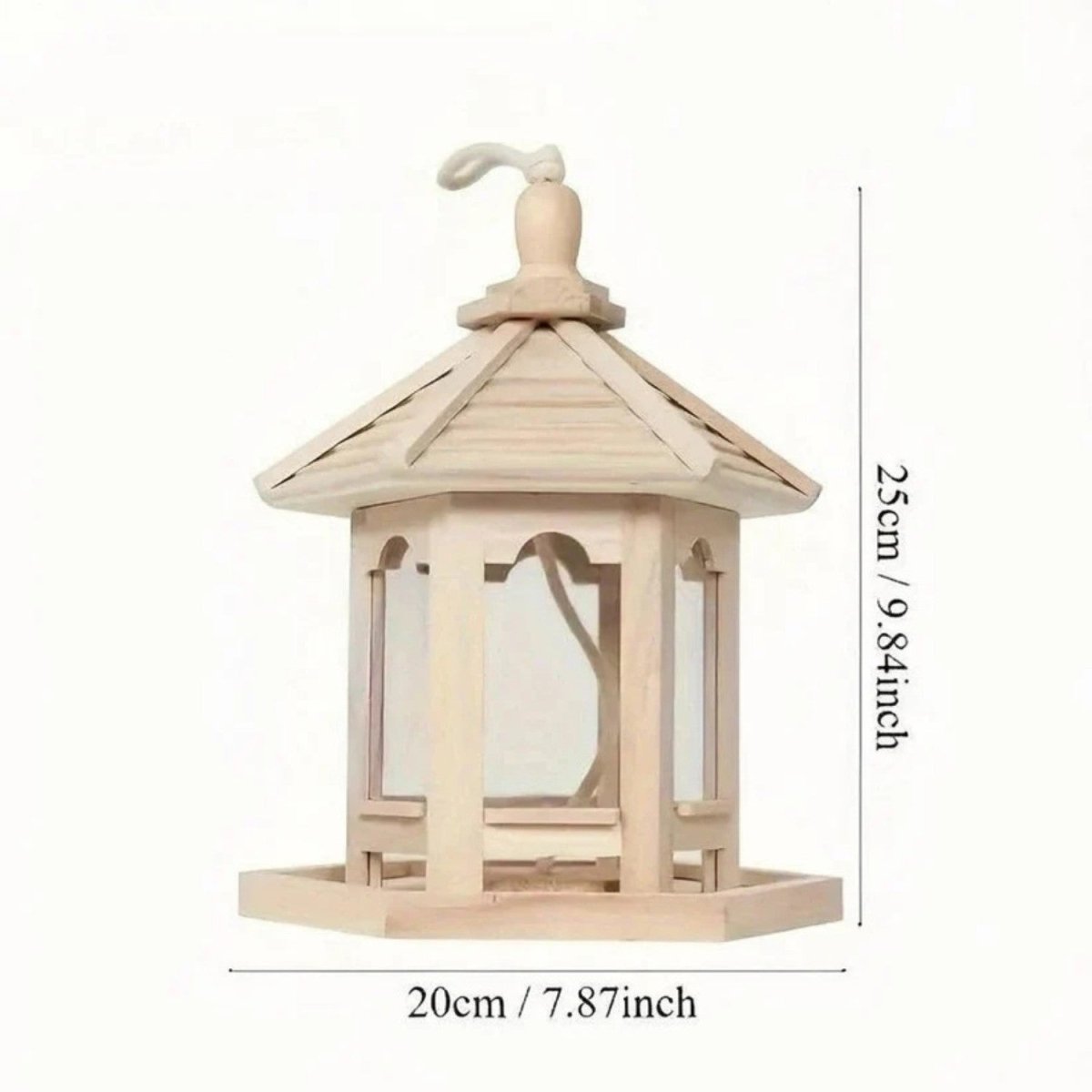 Rustic Wooden Birdhouse with Water System