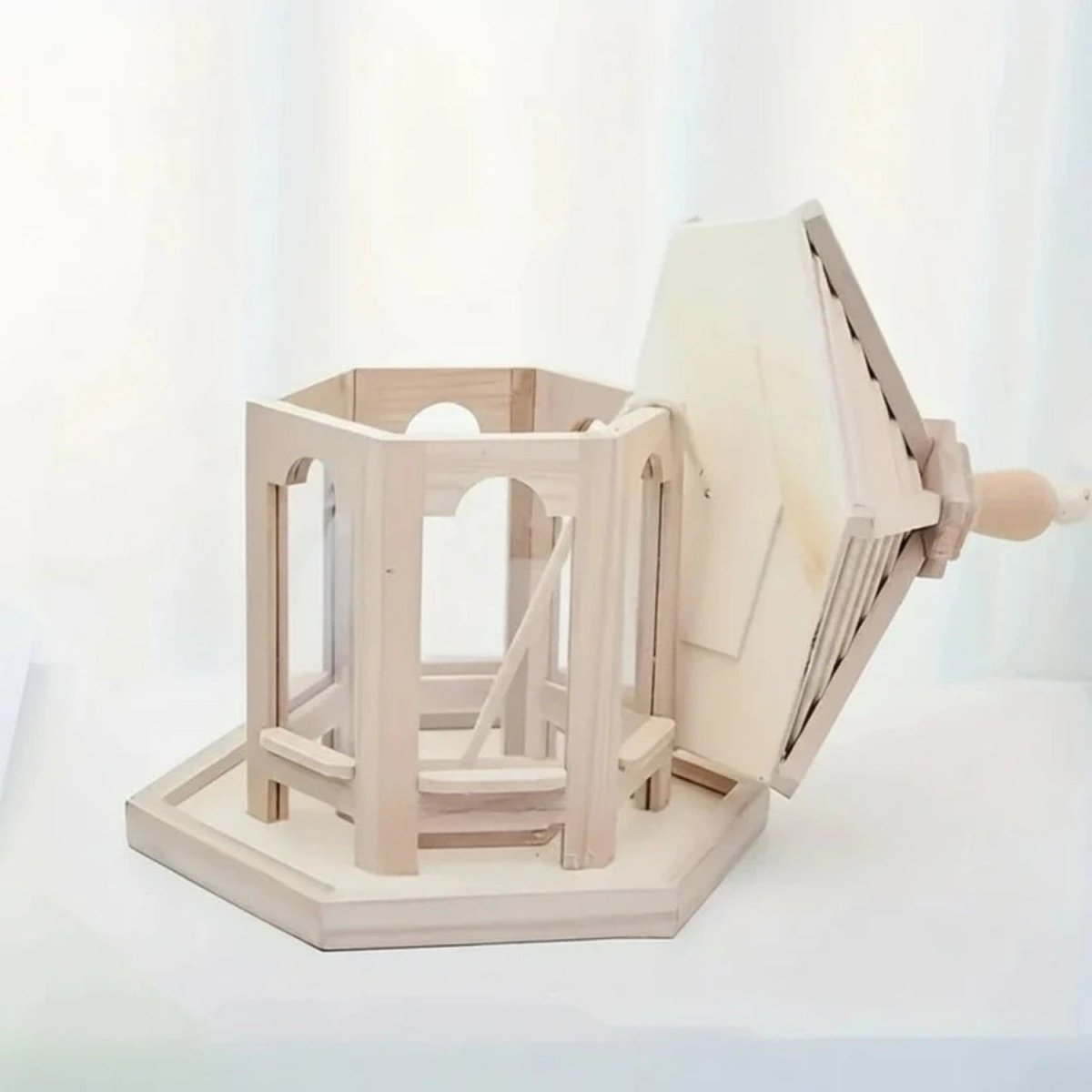 Rustic Wooden Birdhouse with Water System