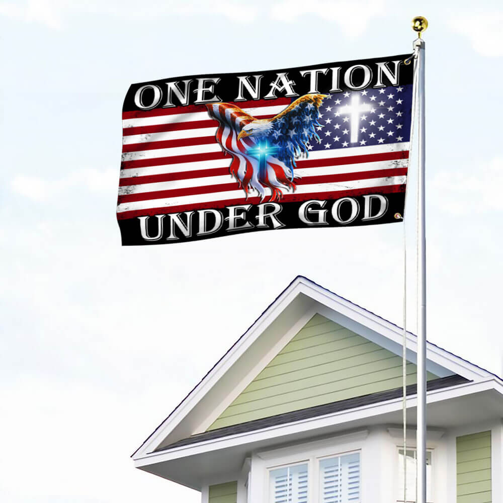 One Nation Under God American Eagle Grommet Flag THB3602GFv2 3-Day Shipping