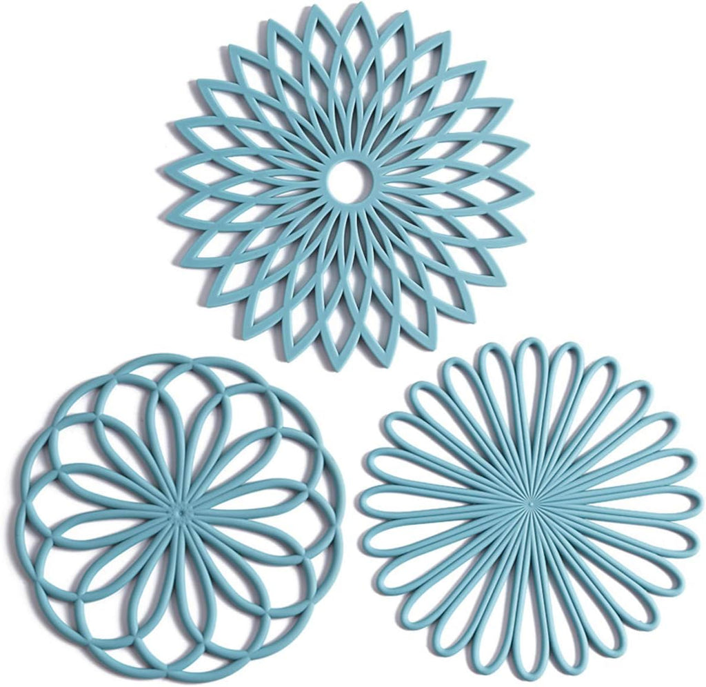 Set of 3 Silicone Coasters: Heat Resistant Heat Pads 1