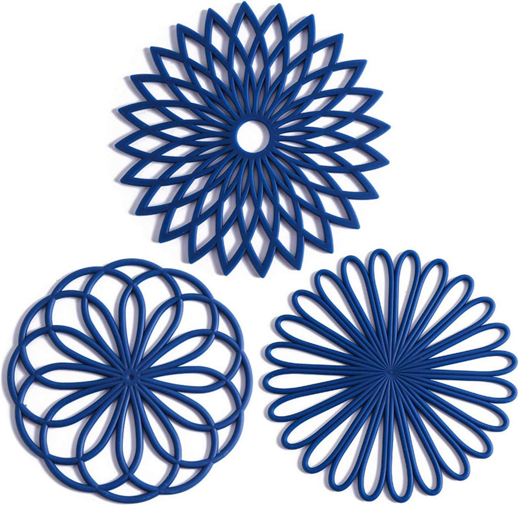 Set of 3 Silicone Coasters: Heat Resistant Heat Pads 1