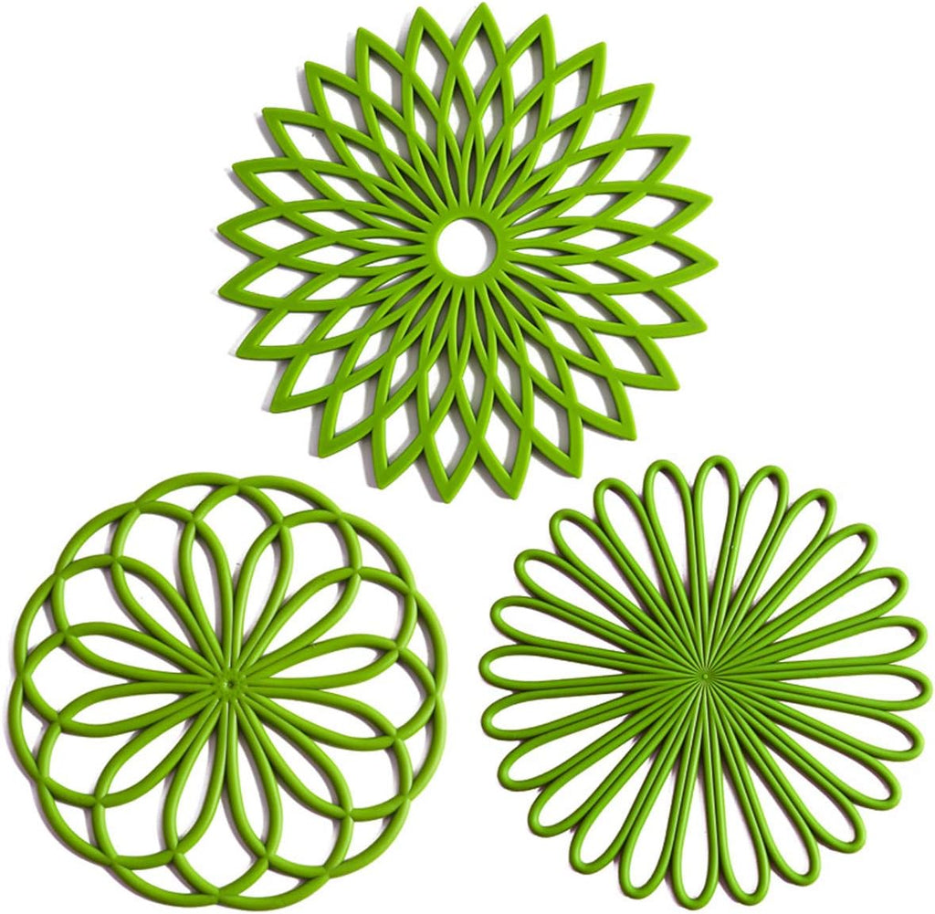 Set of 3 Silicone Coasters: Heat Resistant Heat Pads 1