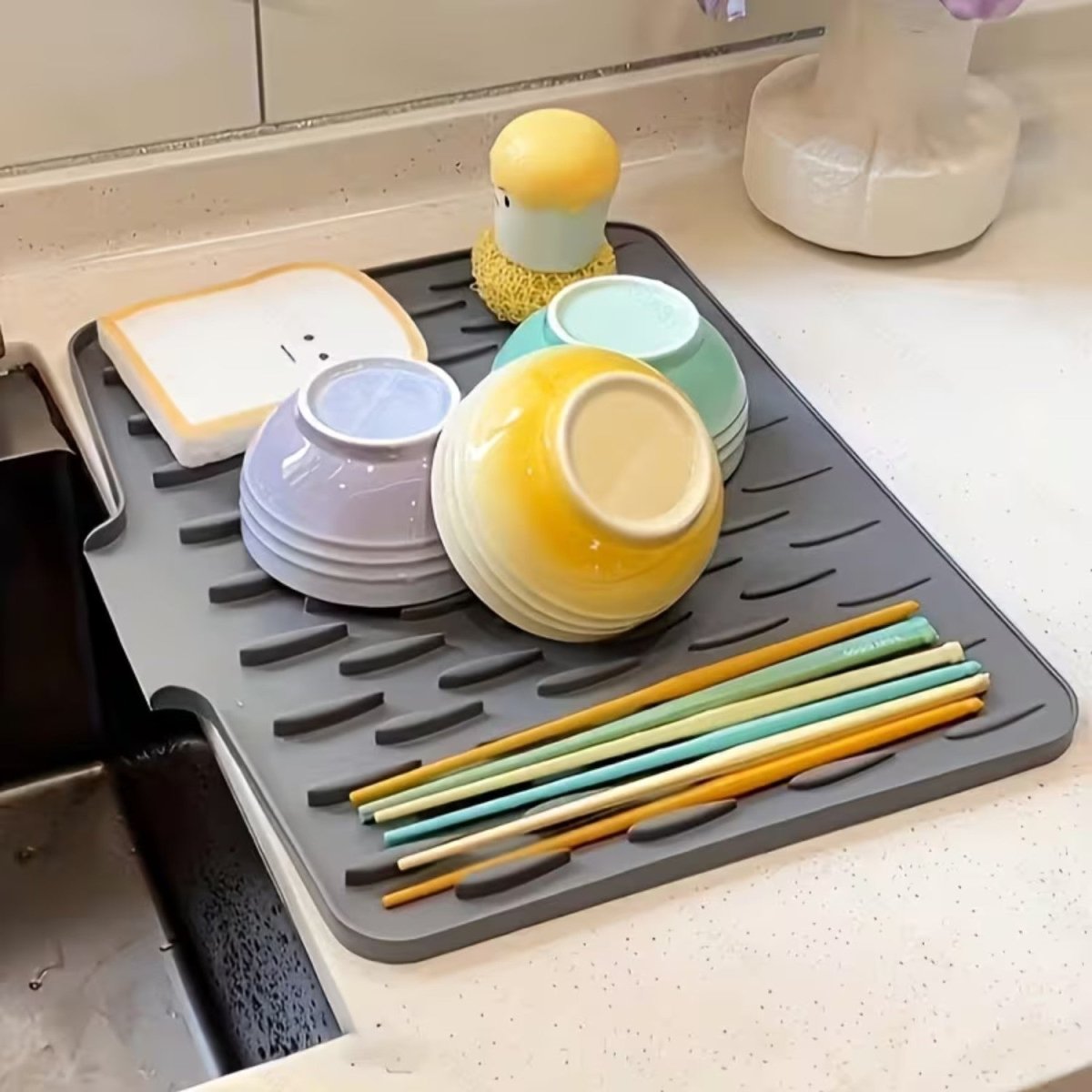 Silicone Draining Mat for Quick Drying