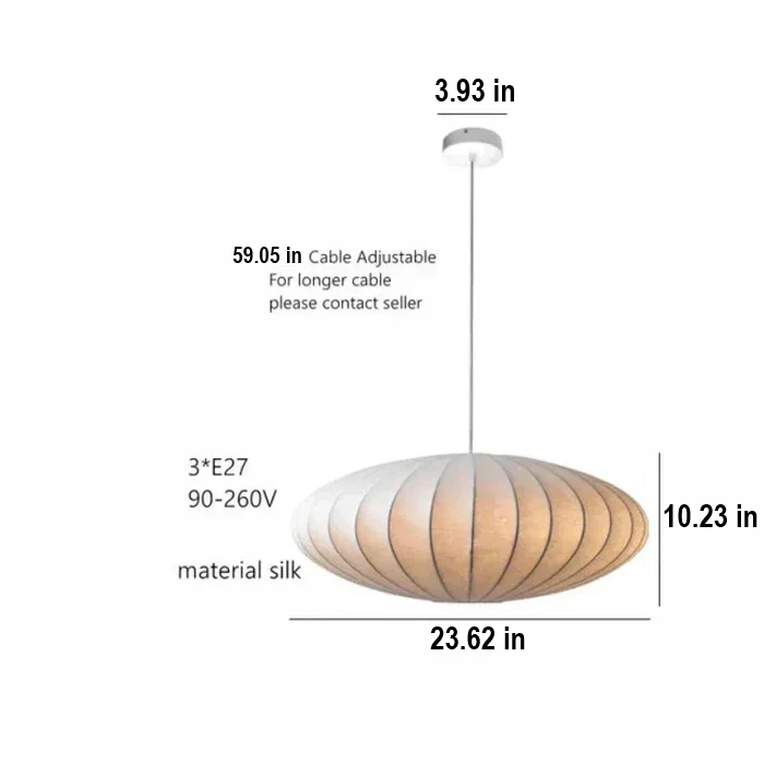 Silk Crown Crystal Pendant Lamp