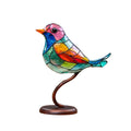 Bunte Glasornamente Vögel auf Zweigen | Brehn