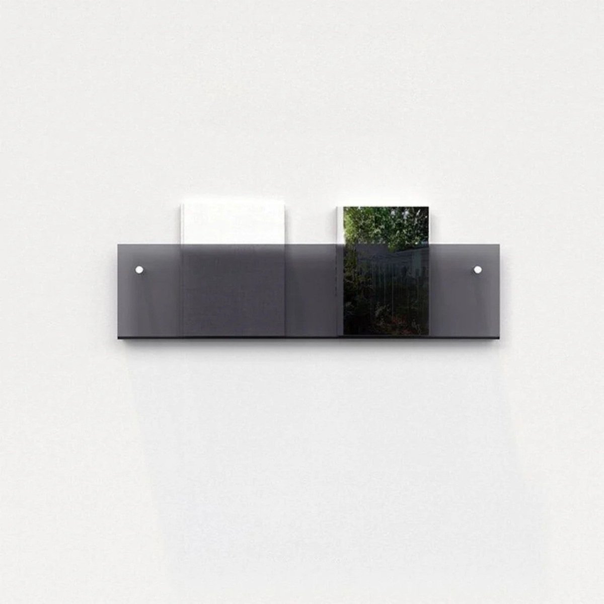 Sleek Clear Acrylic Magazine Wall Shelf