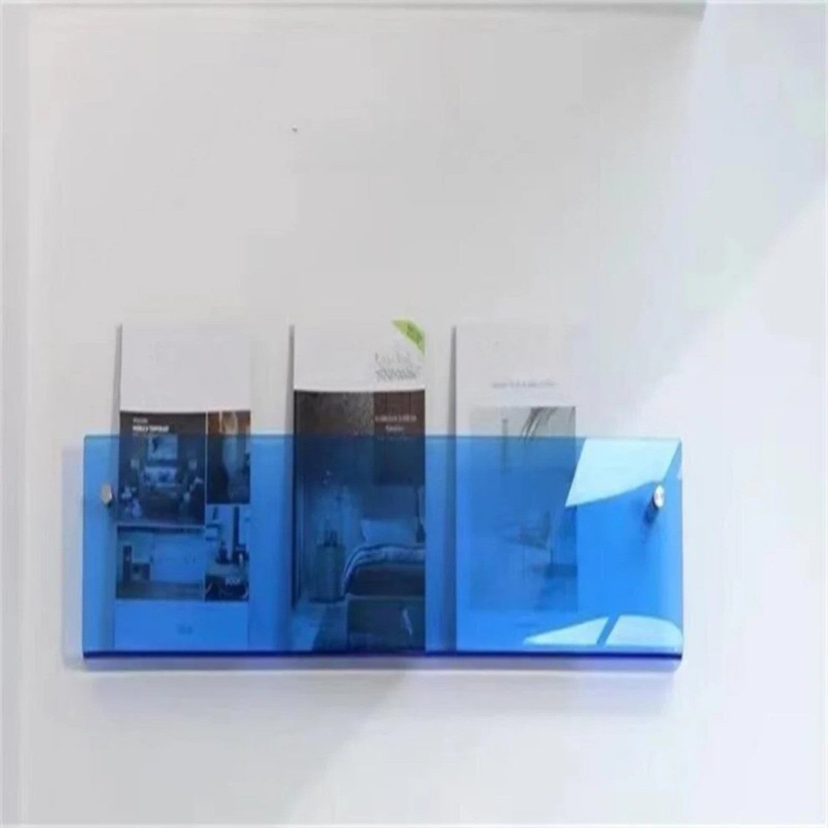Sleek Clear Acrylic Magazine Wall Shelf