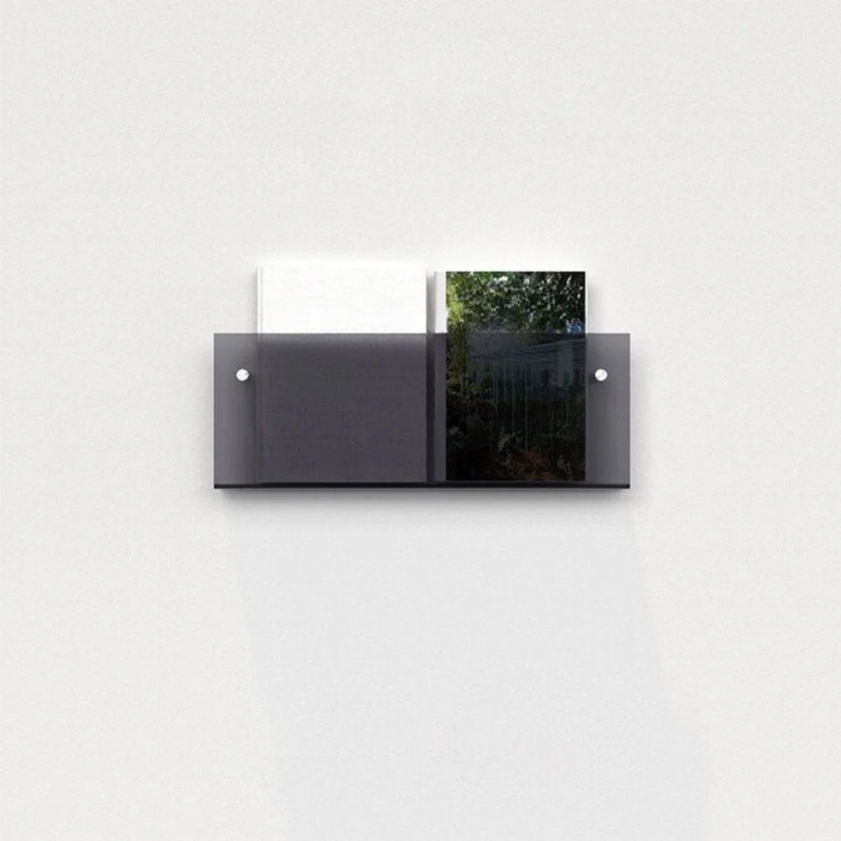 Sleek Clear Acrylic Magazine Wall Shelf