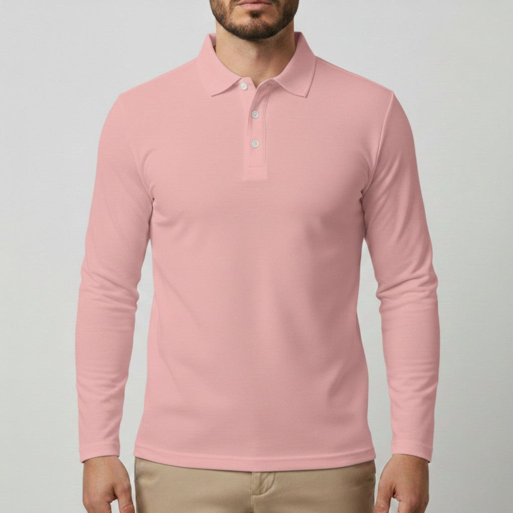 Slim Fit Long Sleeve Polo Shirt