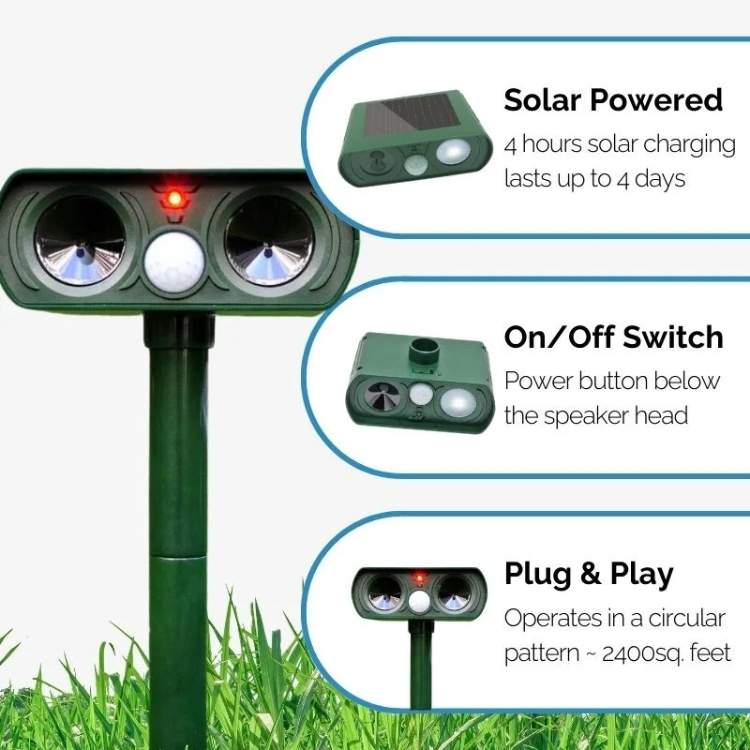 Solar-Powered Ultrasonic Pest Repeller