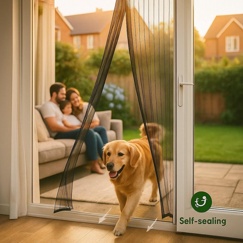 Stop Midnight Mosquito Raids – Enjoy Every Summer Evening With The 6-Second Self-Sealing Door Screen