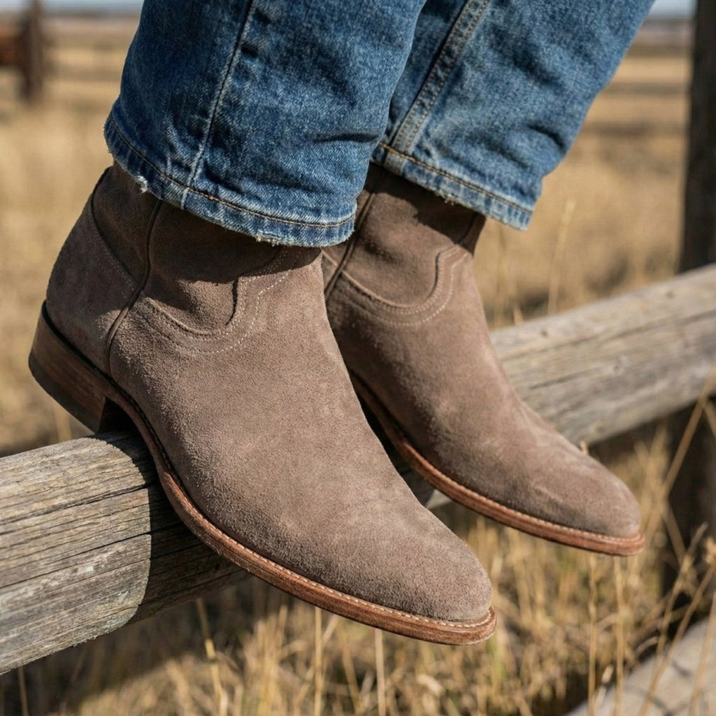 Stylish High-Top Cowboy Boots for Men