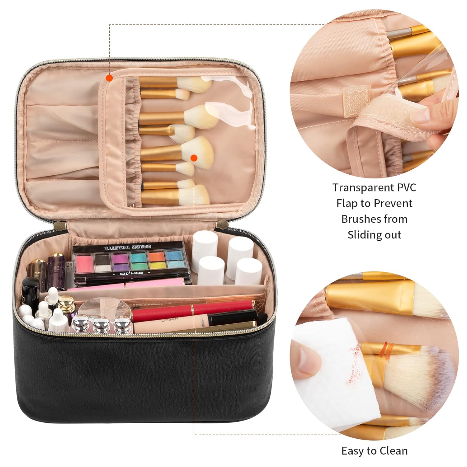 Travel-friendly Make-up Organizer with Dividers
