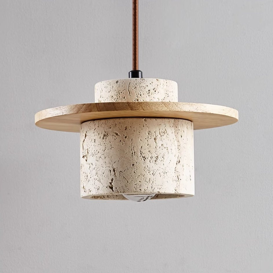 Travertine Pendant Light for Natural Luxury - StoneGlow