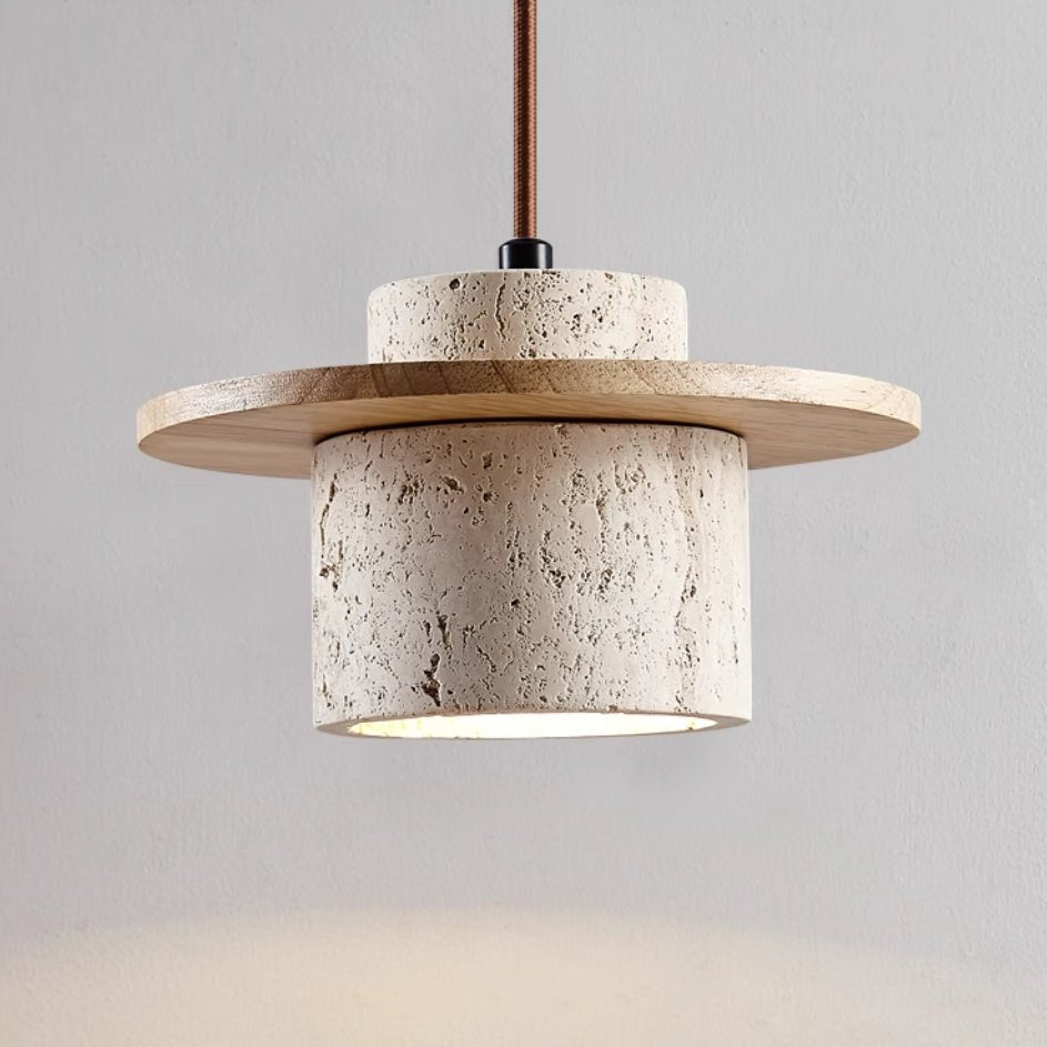 Travertine Pendant Light for Natural Luxury - StoneGlow