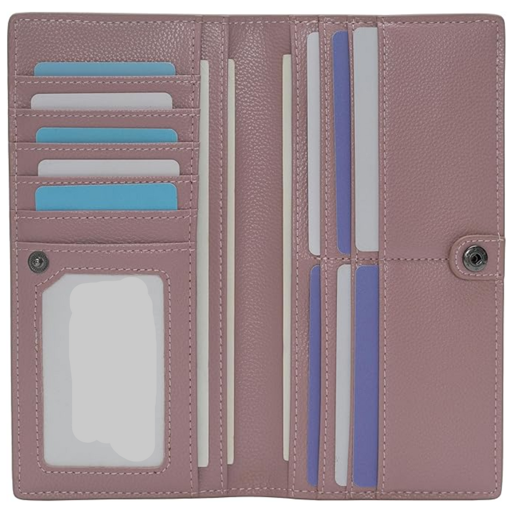 Ultra-thin RFID Blocking Leather Card Wallet - Renée
