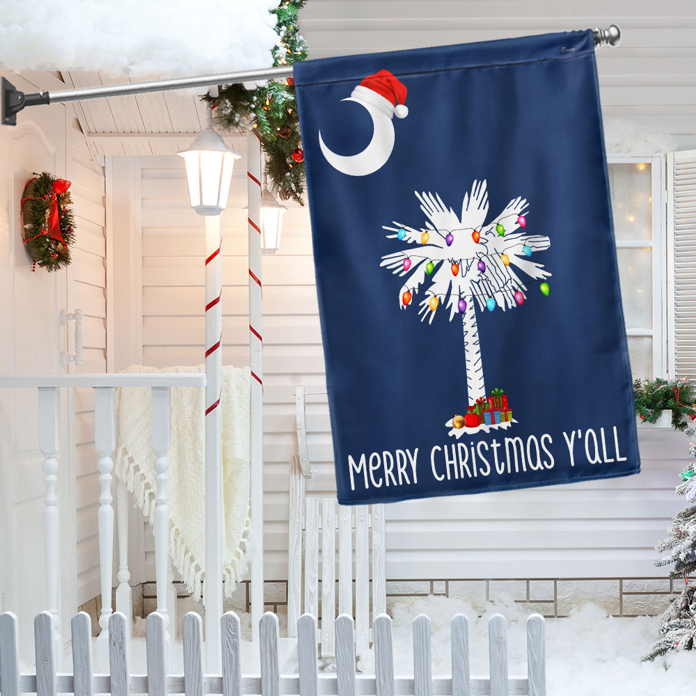 South Carolina Christmas Flag Merry Christmas Y'all