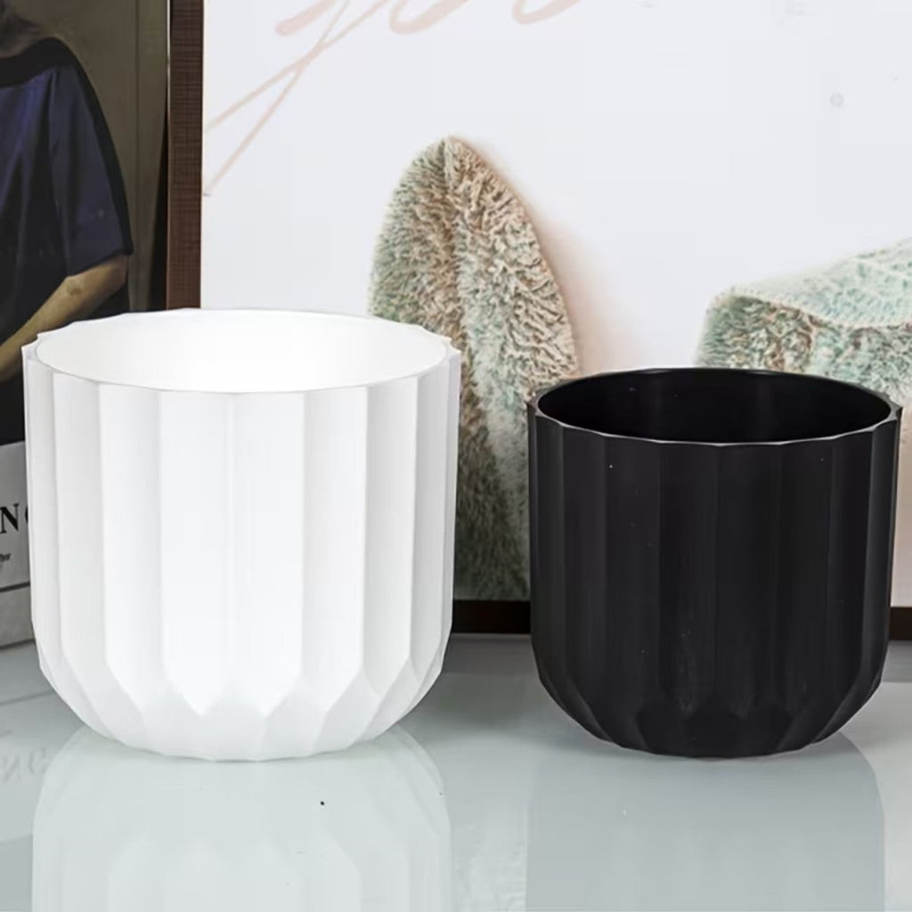Vertical Striped Pot for Indoor Plants