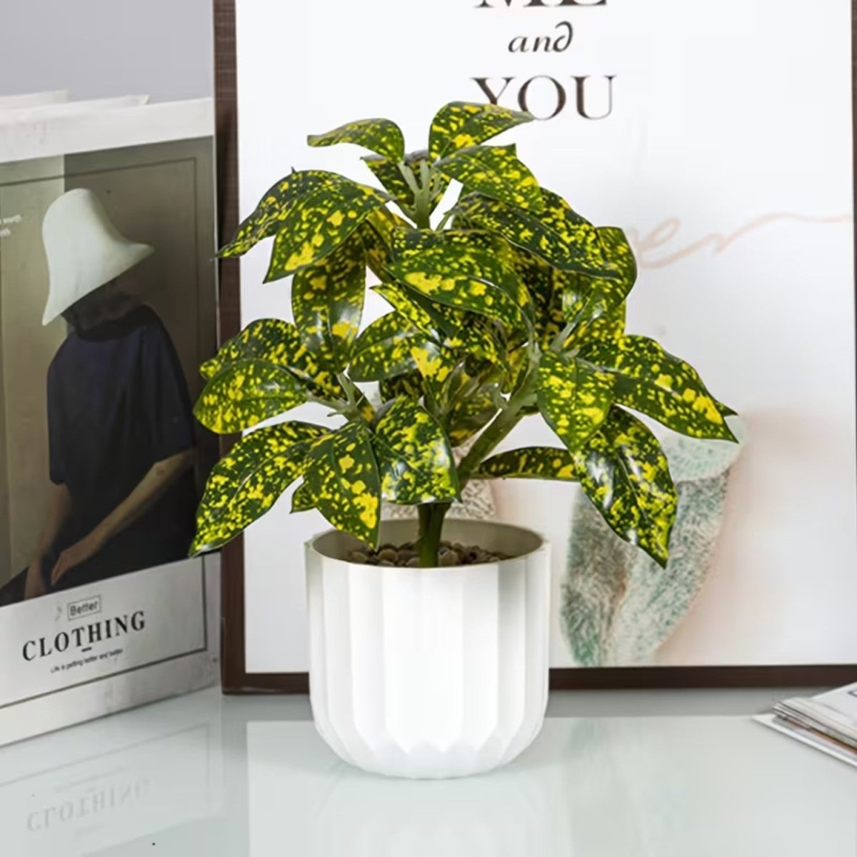 Vertical Striped Pot for Indoor Plants