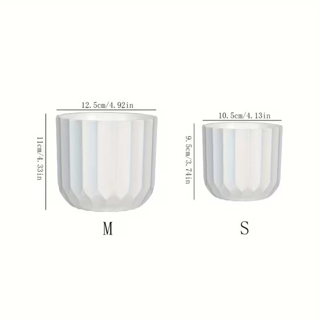 Vertical Striped Pot for Indoor Plants