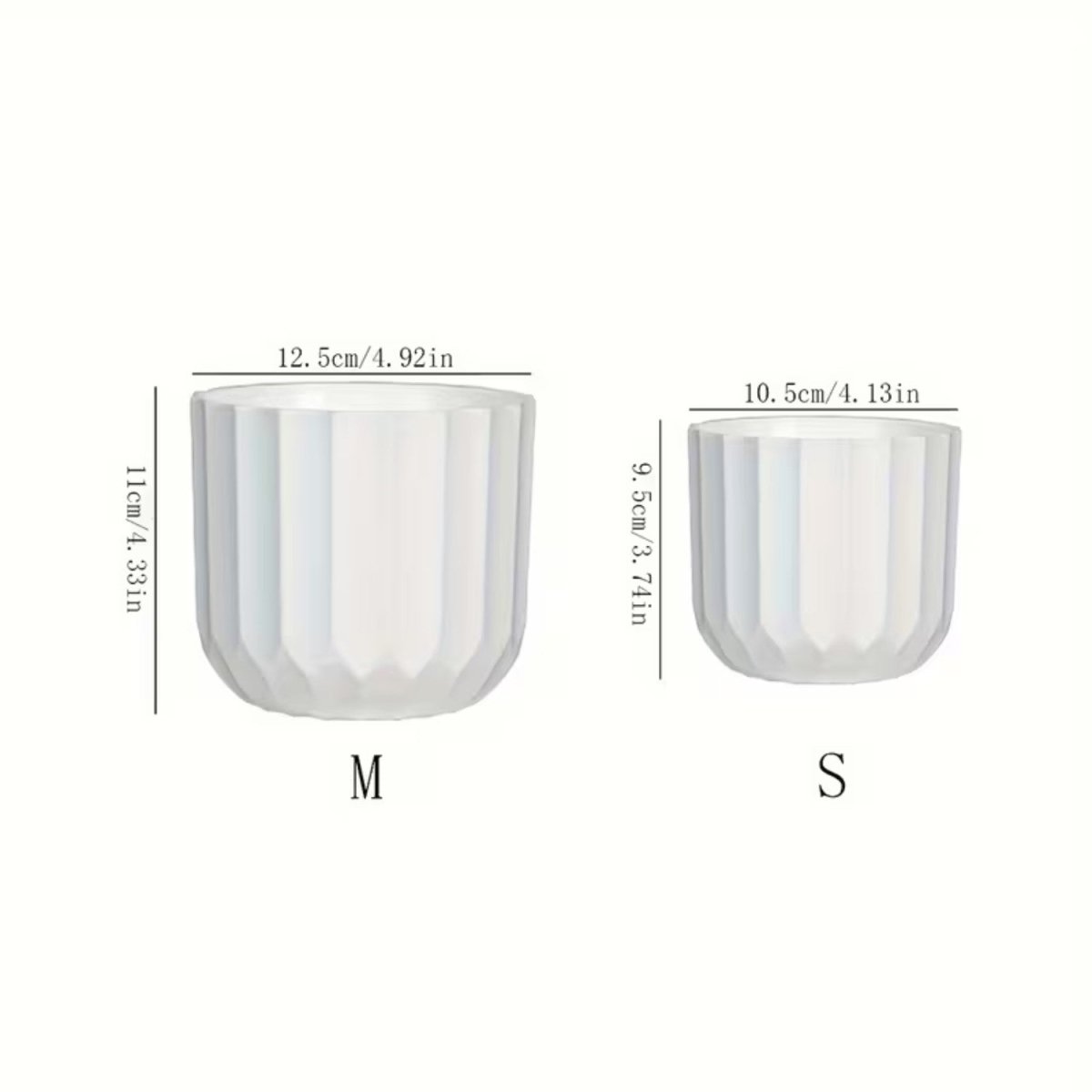 Vertical Striped Pot for Indoor Plants