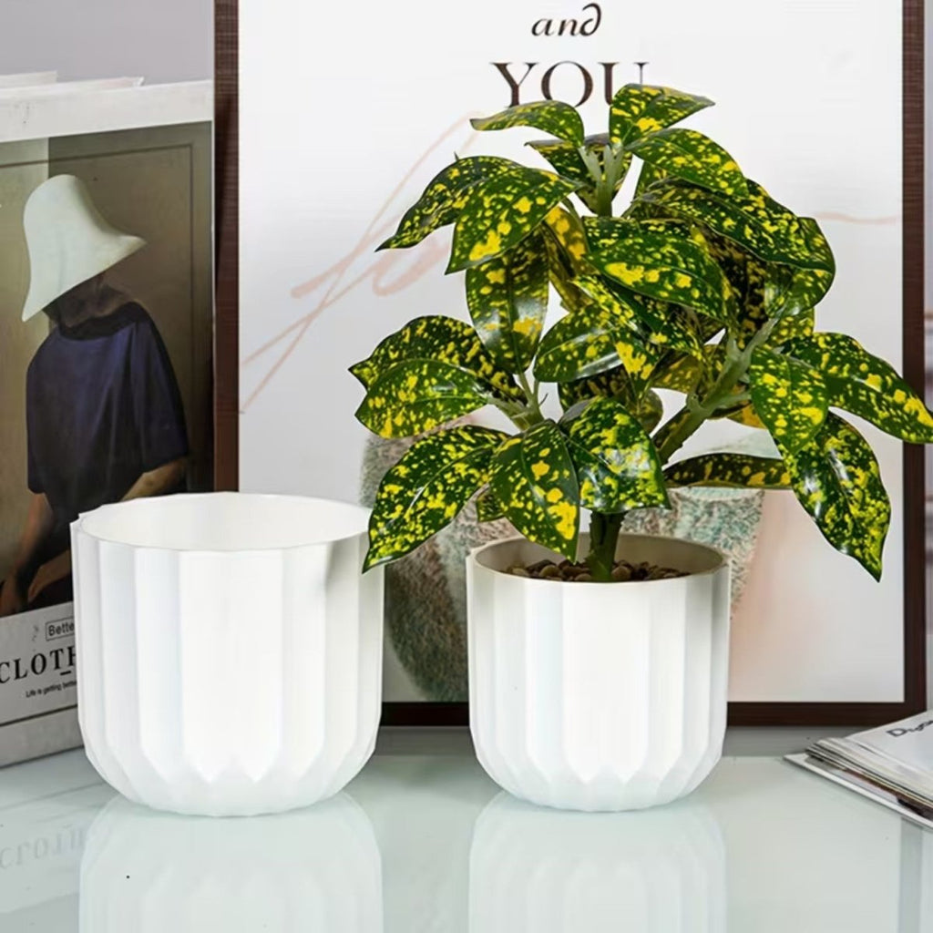 Vertical Striped Pot for Indoor Plants