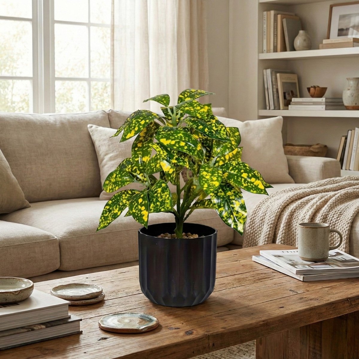Vertical Striped Pot for Indoor Plants