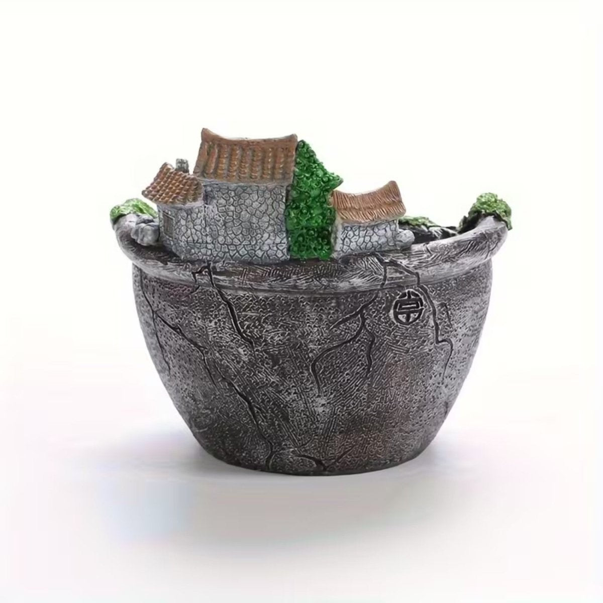 Vintage Three-Compartment Planter for Plants