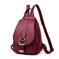 Premium Water-Resistant Leather Backpack for Women
