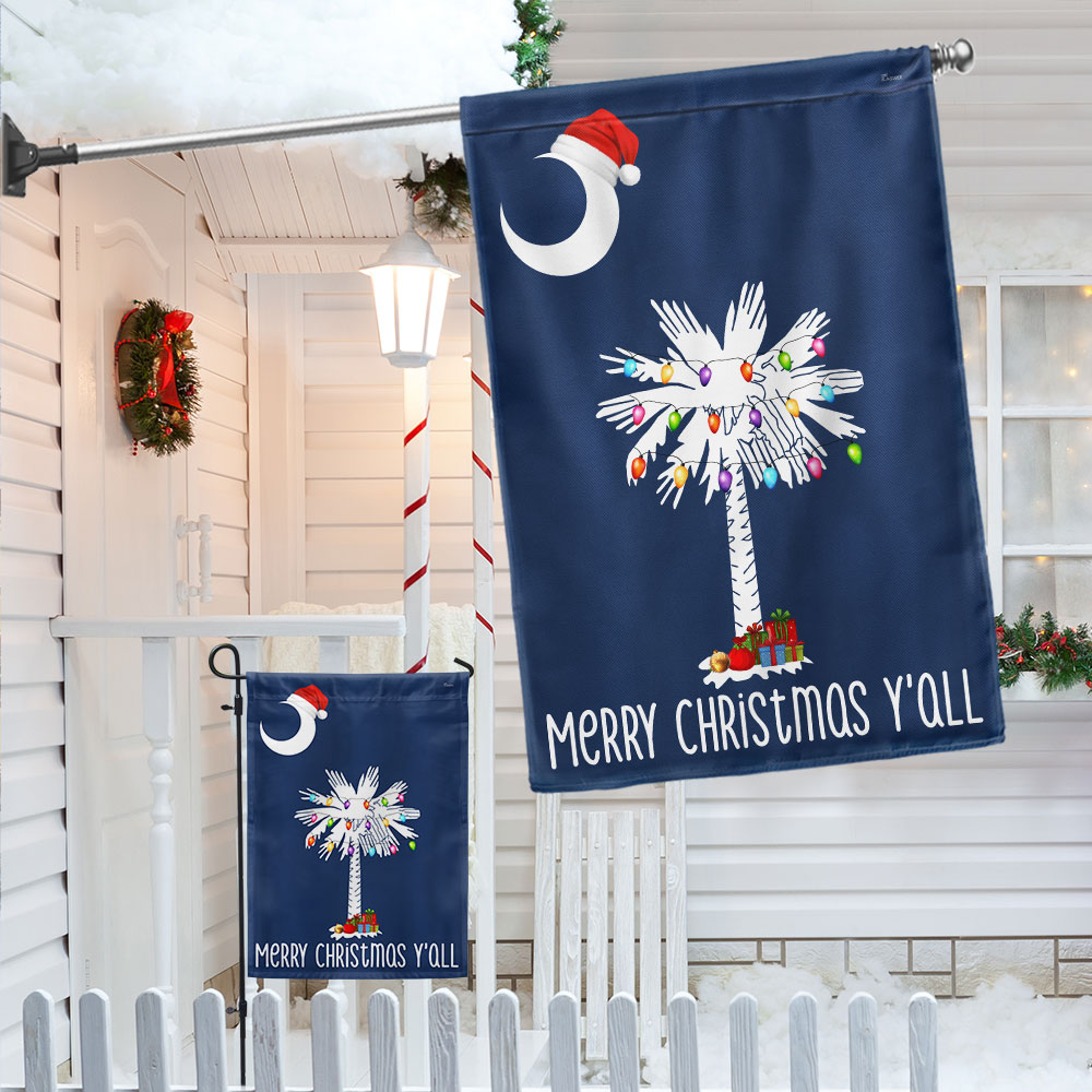 South Carolina Christmas Flag Merry Christmas Y'all