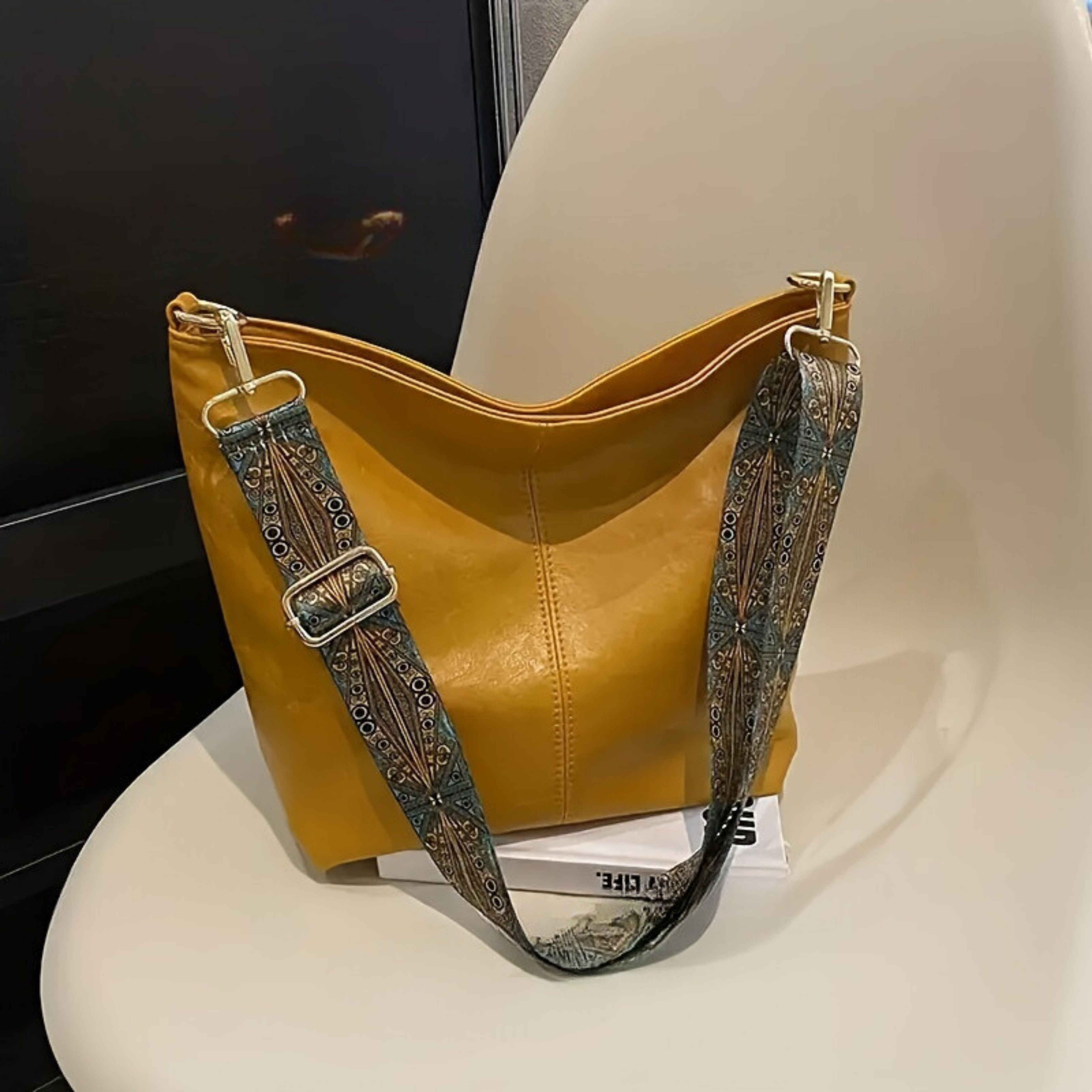 Waterproof Leather Handbag - Mia