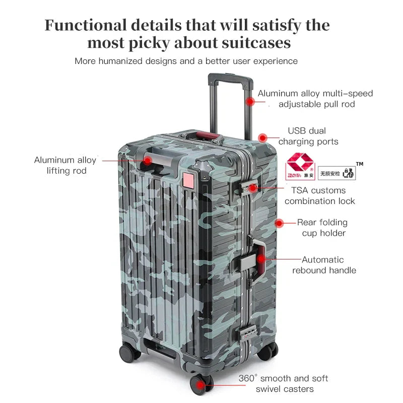 Wide Grip Hard Shell Suitcase - Zagreb